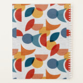 Helder geometrisch retro Abstract Mideeuwse Modern Planner (Achterkant)