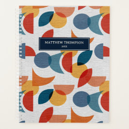 Helder geometrisch retro Abstract Mideeuwse Modern Planner