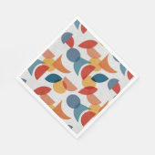 Helder geometrisch retro Abstract Mideeuwse Modern Servet (Hoek)