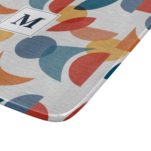 Helder geometrisch retro Abstract Mideeuwse Modern Snijplank (Hoek)