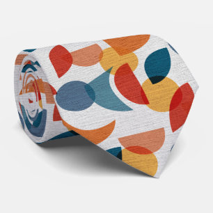Helder geometrisch retro Abstract Mideeuwse Modern Stropdas