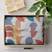 Helder geometrisch retro Abstract Mideeuwse Modern Tissuepapier (Geschenk)