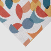 Helder geometrisch retro Abstract Mideeuwse Modern Tissuepapier (Detail)