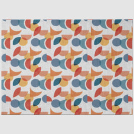 Helder geometrisch retro Abstract Mideeuwse Modern Tissuepapier