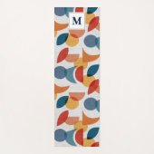 Helder geometrisch retro Abstract Mideeuwse Modern Yogamat (Voorkant)
