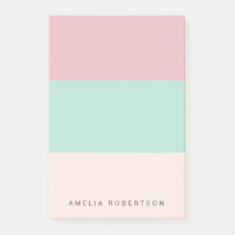 Helder gepersonaliseerd colorblock post-it® notes