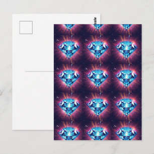 Helder Gepixeliseerde Diamant  Briefkaart