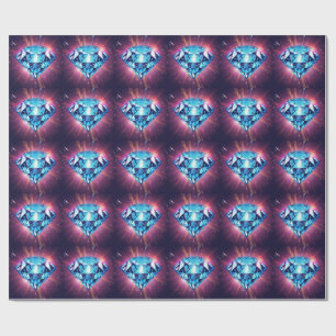 Helder Gepixeliseerde Diamant Cadeaupapier