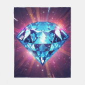 Helder Gepixeliseerde Diamant Fleece Deken (Voorkant)