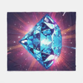 Helder Gepixeliseerde Diamant Fleece Deken (Voorkant (Horizontaal))