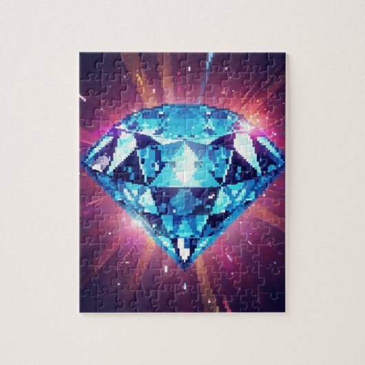 Helder Gepixeliseerde Diamant Legpuzzel (Verticaal)