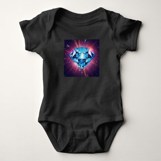Helder Gepixeliseerde Diamant  Romper (Voorkant)