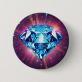 Helder Gepixeliseerde Diamant Ronde Button 5,7 Cm (Voorkant)