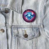 Helder Gepixeliseerde Diamant Ronde Button 5,7 Cm (In situ)
