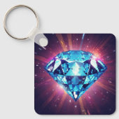 Helder Gepixeliseerde Diamant Sleutelhanger (Voorkant)