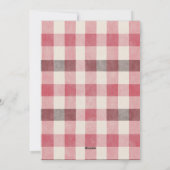 Helder geruit knus warm gezinsfoto feestdagenkaart (Achterkant)