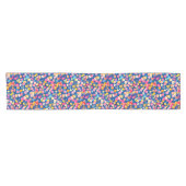 Helder geschilderd abstract vierkant patroon korte tafelloper (Horizontaal)