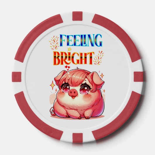 Helder gevoel poker chips (Voorkant)