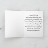 Helder gevouwen verjaardagskaart bedankkaart (Binnen)