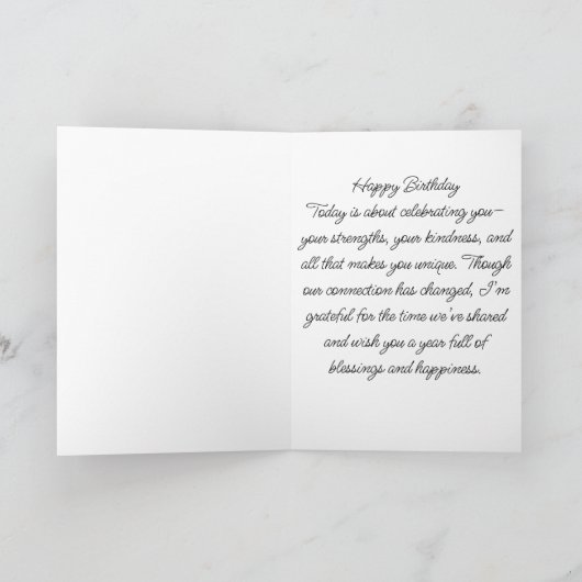 Helder gevouwen verjaardagskaart bedankkaart (Binnen)