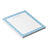 Helder Gingham Gepersonaliseerd Notitieblok (Schuin)