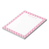 Helder Gingham Persoonlijk Notitieblok (Linkerzijde)