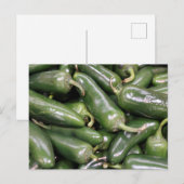Helder, glanzend groen Jalapeno Peppers leven nog  Briefkaart (Voorkant / Achterkant)