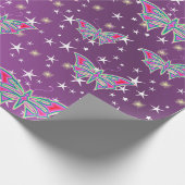 helder, glanzend, vlinder, exclusief + patroon, cadeaupapier (Hoek)