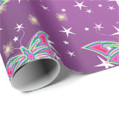 helder, glanzend, vlinder, exclusief + patroon, cadeaupapier (Rol Hoek)