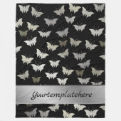 helder, glanzend, vlinder, exclusief + patroon, fleece deken (Voorkant)