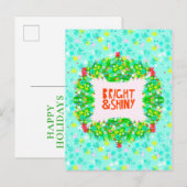 Helder & Glanzende Krans Feestdagenkaart (Voorkant / Achterkant)