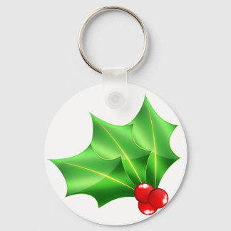Helder_glas_hollies Sleutelhanger