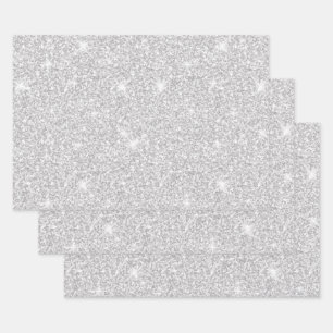 Helder glinsterend wit zilveren kleur vrolijk kers inpakpapier vel