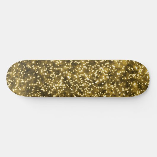  Helder Goud Geel Faux Glitter Ontwerp Persoonlijk Skateboard (Horizontaal)