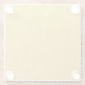 Helder goud leer: getextureerde achtergrond glazen onderzetter (Achterkant)