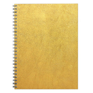 Helder goud leer: getextureerde achtergrond notitieboek