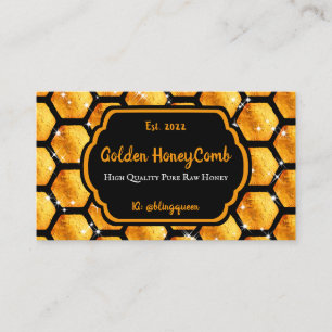 Helder Goud Pureraw Farm Glitz Honingraat Visitekaartje