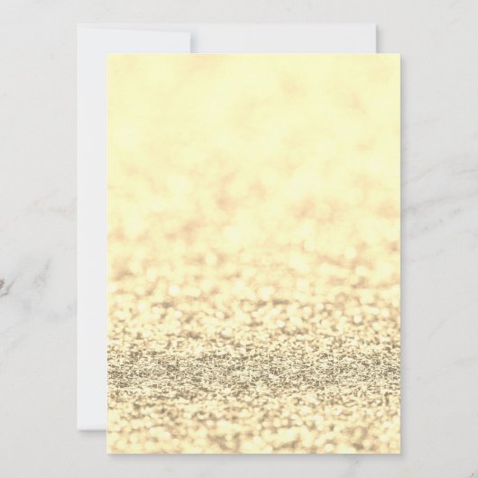 Helder goud sparkles bling Sweet 16 elegant script Kaart (Achterkant)