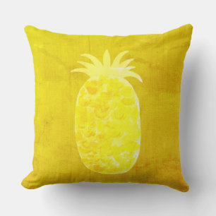 'Helder Gouden Ananas Eiland Sfeer  Kussen