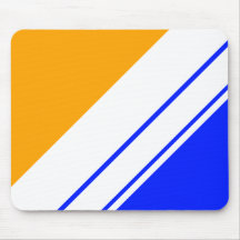 Helder Gouden Geel Blauw Wit Racing Stripes