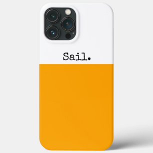 Helder Gouden Geel Wit Kleur Blok "Zeil" Tekst Case-Mate iPhone Case