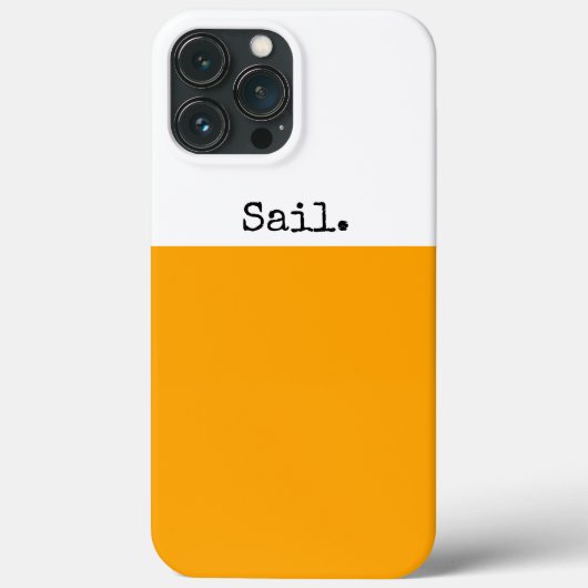 Helder Gouden Geel Wit Kleur Blok "Zeil" Tekst Case-Mate iPhone Case (Achterkant)