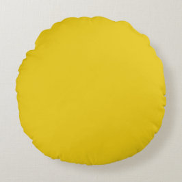 Helder goudgeel effen kleur decoratief rond kussen