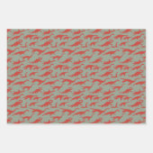 Helder & grillig Modern Red Loch Ness Monster Inpakpapier Vel (Voorkant 2)