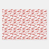 Helder & grillig Modern Red Loch Ness Monster Inpakpapier Vel (Voorkant)