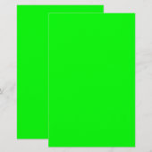 Helder groen briefpapier (Voorkant / Achterkant)