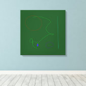 Helder Groen Canvas Afdruk (Insitu (Houten vloer))