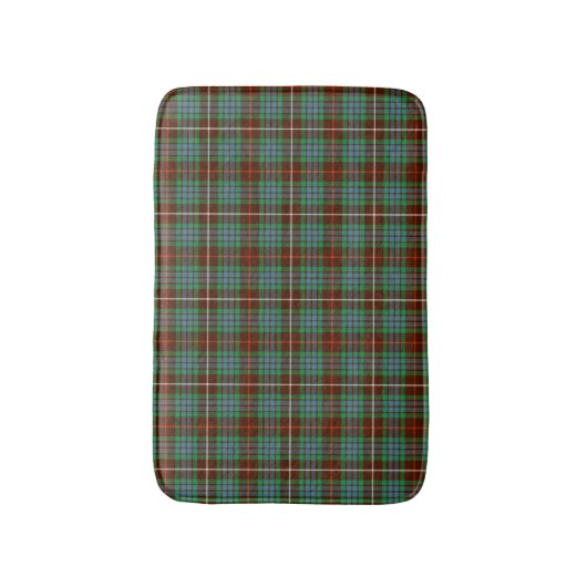 Helder Groen en Bruin Fraser Clan Jacht Tartan Badmat (Voorkant Verticaal)