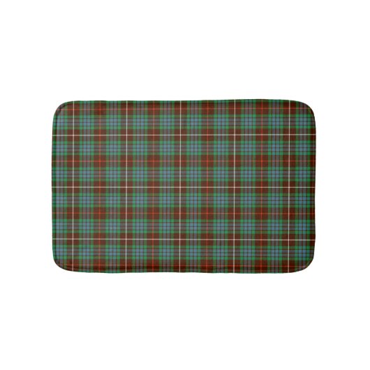 Helder Groen en Bruin Fraser Clan Jacht Tartan Badmat (Voorkant)