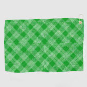 Helder groen geruit geruit patroon golfhanddoek (Horizontaal)